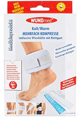 wundmed Compresse multiple per medicazione, refrigerante, riscaldante, multiuso, borsa refrigerante, sacchetto per ghiaccio, punture di insetti, stiratura, riutilizzabile, poliestere