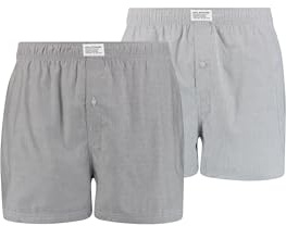 Levi's Lot de 2 Boxers tissés pour Homme, Gris, L