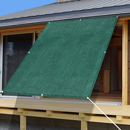 Rete Ombreggiante 2 x 3 m Frangivento Anti-UV HDPE Vela Ombreggiante Quadrata con Occhielli e Fascetta per Giardino Balcone Terrazza, Verde