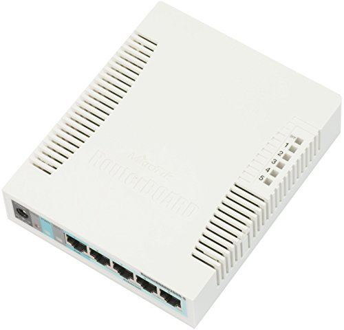 MikroTik Router BOARD 260GS Switch Smart Gigabit a 5 porte con SFP 10047 (Gigabit Smart Switch con SFP Cage, SwOS, alloggiamento in plastica, PSU)