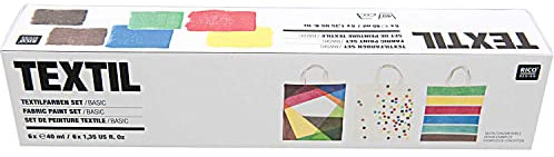 Textilfarbe im Set 6 Gl?ser a 40ml, Set Basic