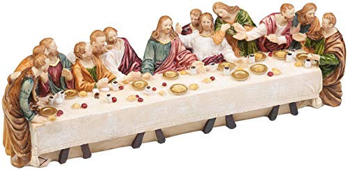 PEARL Deko-Abendmahlszene aus Polyresin, mit 13 handbemalten Figuren