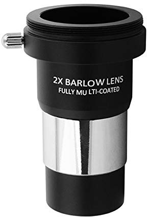 Bysameyee Barlowlinse 2X, 3,2 cm (1,25 Zoll) vollständig mehrfach beschichtetes Metall Barlowlinse mit M42 Gewinde Kamera Connect Interface für Teleskop Okular