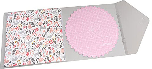 Bastel-/Bügelset mit drehbarer Schneidematte (Ø 30 cm) und Bügelunterlage (32,5 x 32,5 cm) zum Schneiden von Stoff, Papier und anderen Materialien