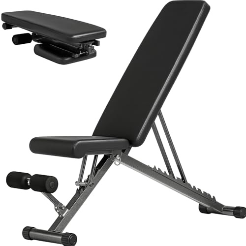 BARWING Adjustable Weight Bench for Home Gym,700LBS Foldable Incline Bench for Full Body Workout Easy Assembly Training Decline Bench