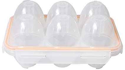 ZHIXUN Portable Camping Antichoc et éTanche 6 Oeufs Transporteur Conteneur Oeufs Porte-Oeufs BoîTe de Rangement Oeufs