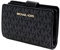 Michael Kors Damen Jet Set Travel Medium Bifold Zip Coin/Card Wallet MK Print (Schwarz), Schwarz , M, Modern