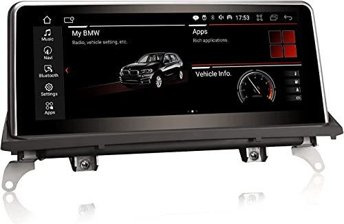 Erisin 10.25 Pulgadas 8-Núcleos 4GB RAM+64GB ROM Android 14 Radio de Coche Estéreo Navegación GPS de Automóvil para BMW X5 E70 X6 E71 2007-2010 CCC Sistema Bluetooth IPS Pantalla Táctil CarPlay WiFi