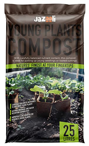 Jazooli 25L Young Plant Seedling Compost - Ideal for Fast Germination, Flowers, Fruits, Vegetables, Cutting & Seed, Compost for Outdoor Plants