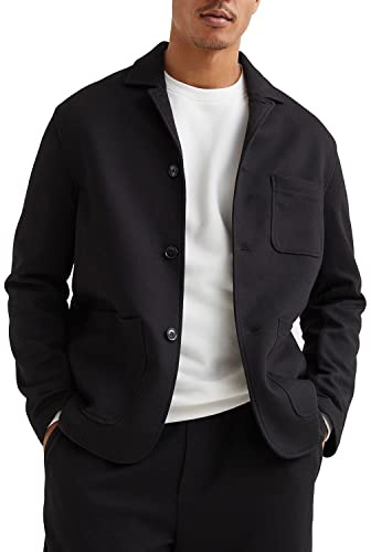 WZIKAI Men's Casual Sport Coat Jacket Regular Fit Lightweight Suit Jacket for Men Black XXXL