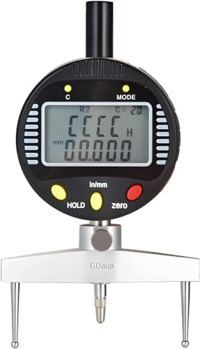 AICEYI Digital Inner and Outer Radius Measuring Instrument with 10mm/20mm/30mm/60mm/100mm Replaceable Measuring Claws,Black Radius Range: 5-700mm (0.2-27.5in”), Linear Range: 0-12.7mm (0-0.5in”)