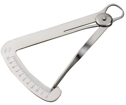 Calibro in acciaio inox, misuratore di spessore dei denti, calibro a corona triangolare per odontoiatri(misurazione del metallo)
