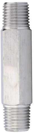 KXJSYL Tool Adaptateur de connecteur de raccord de Tuyau en Acier Inoxydable 1/8, 1/4 3/8 1/2 BSP NPT, Filetage mâle, Haute Pression, Long Mamelon Hexagonal, 304(BSP1I2-L 42mm)