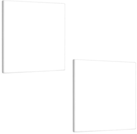 UFURMATE Lot de 2 plaques murales vierges en plastique pour prises ou interrupteurs inutilisés - 12 x 12 cm - Sans vis - Blanc