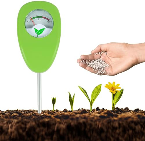 ANOMM Medidor de pH del Suelo, Detector de pH de Precisión para Plantas, Medidor Portátil de pH del Suelo para el Cuidado de Jardines, Agricultura y Plantas de Interior y Exterior (No Requiere Pilas)