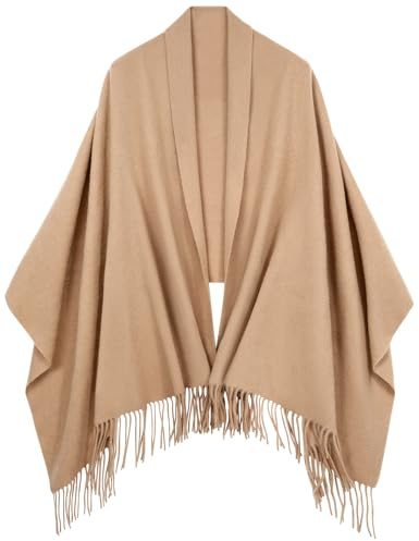 Xnova Echarpe Femme Hiver Cachemire 100% Laine Grosse Echarpes Chaud Pashmina Longue Châles Foulards Élégant Doux Grande Taille avec Boîte Cadeau Noel, Khaki