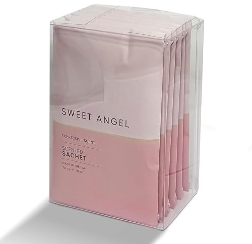 Expressive Scent 6 Pack Sachet (Sweet Angel) Long Lasting Home Fragrance for Drawers Dressers Closets Cars Kitchen