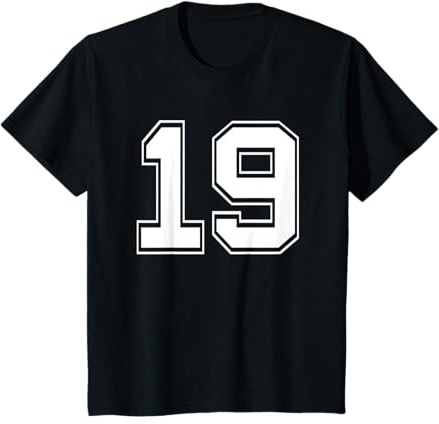 Football Shirt Number 19 Jersey For Kids Boys Girls Gift T-Shirt