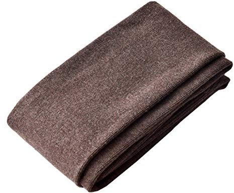 ACVIP Women's Ribbed Knitted Stretch Tights Pantyhose with Thin Baby Velvet Lined (Coffee)