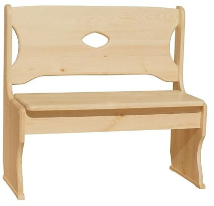 Banco de madera de pino maciza de madera maciza de cocina comedor de pino lacada (125)