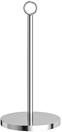 Portarotolo da Cucina Argento, Porta Asciugamani di Carta per Standard e Grandi Rotoli, Piano di Lavoro e Tavolo da Pranzo, Senza Fori per la Conservazione