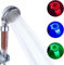 Comely Led Handbrause Duschkopf, LED Handbrause mit Farbwechsel Duschkopf LED Temperatur Gesteuert mit 3 Farben ändern für Badezimmer, Sparduschkopf (Duschkopf ohne Schlauch), Chrom