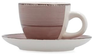 Quid Vita Morning Set De 6 Tazas Con Platillo Cerámica 9cl Loza Apto Microondas Seque Los Platos Por Las Dos Caras Después De Cada Lavado