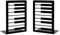 1 Paar schwarze Klavier-Buchstützen aus Metall, kreative Musikmelodie, Klaviertasten, rutschfest, verdickt, eisen, Buchstützen, Schreibtisch-Organizer für Kinder, Musikliebhaber, Bibliothek, Schule