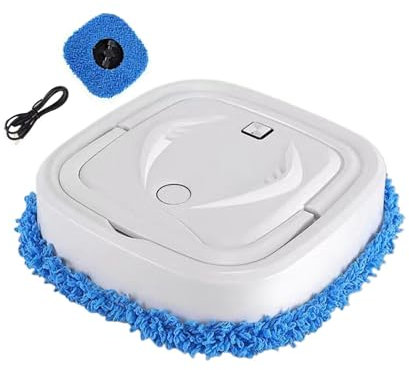 Smart golvmopp, automatisk golvrengöring, golvmoppmaskin, våt och torr golvrengöringsrobot med luftfuktningsfunktion, tyst mångsidig mopp, 25 x 25 x 7 cm för mötesrum, balkong och hem