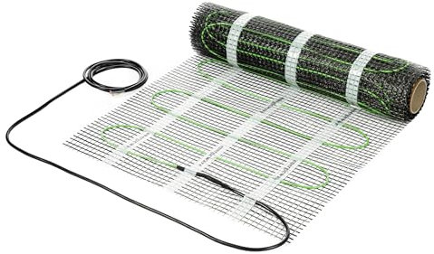 Elektrische Fußbodenheizung 150 W/m² – Heizmatte Komplettset mit WLAN-Thermostat, Fußbodenheizmatte für Fliesen, Steinzeug, Steinböden – 3m²