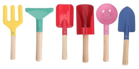 Kisangel 1 Jeu Outil de Plantation de Fleurs Outils de Jardinage Terre de Jardin fourches de Jardinage Fourche Jardinage Trousse Enfant Pelle de Jardin Outils de Plantation Mini râteau Bois