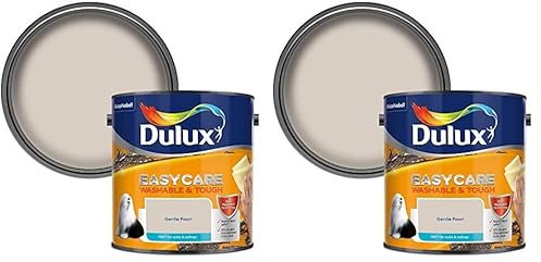 Dulux 403201 Easycare Washable & Tough Matt Emulsion Paint For Walls And Ceilings - Gentle Fawn 2.5L (Pack of 2)
