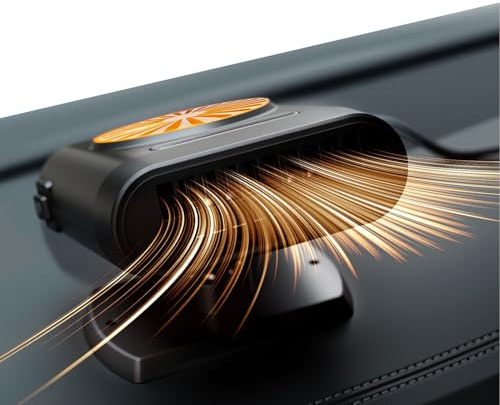 Calentador Eléctrico para Coche - 12V/24V Calentador Descongelador Portátil para Coche Enchufable | Ventilador Calefactor con Rotación de 360 Grados Antiniebla Automotriz para Salpicadero Conducción S