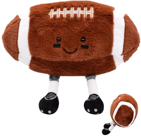 FCXVXCL Rugby Ball Plushies Toy, Collectible Rugby Soft Toy Rugby Pillow Stuffed, Cute Sports Theme Plush Toy Pillow, Soft Stuffed Sports Decor Gift for Teen Girls Boys