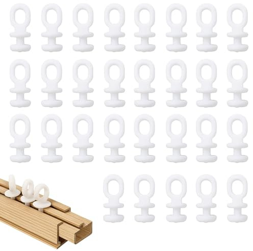 120PCS Curtain Track Gliders, Plastic Curtain Hooks for Track, Smooth Sliding Rail Gliders, 0.9 x 0.9 x 0.3 cm, Ideal for Window, Door, Shower Curtains