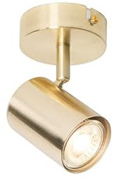 Qazqa jeana - Spot plafond, plafonnier - 1 lumière - L 95 mm - Laiton - Moderne - éclairage intérieur - Salon I Chambre I Cuisine I Salle à manger