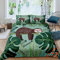 RFFLUX 3D faultier palmblätter Tier Bettwäsche Set 135x200 cm 2teilig mit Reißverschluss Weiche und Angenehme Schlafkomfort Microfaser Bettbezug Kinderbettwäsche mit Kissenbezug 80x80 cm