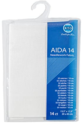 Mouldmaster Aida 14 Count Vit, 39 cm x 45 cm