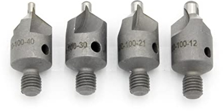 4 Piece 100 Degree Countersink Bit Set, #12, #21, #30, #40