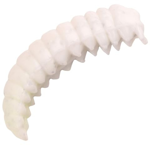 Trout Master Camola 30 mm - 15 Artificial Bee Maggots, Colour/Aroma: White/Shrimp
