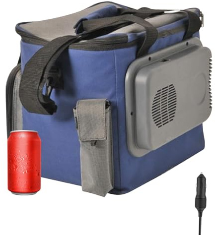 Shield Autocare 15L Electric Cool Bag (Blue) Insulated 12v Cooler Bag for Car Van Lorry Camping Caravan Small Picnic Food Travel Storage