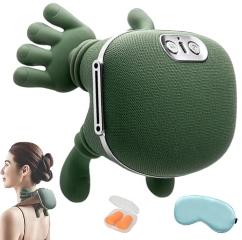 Massaggiatore per Spalle e Collo Master Hand, Massaggio Cervicale Shiatsu Dei Tessuti Profondi con Calore, Massaggiatore Elettrico Portatile Senza Fili per Casa, Ufficio e Viaggi