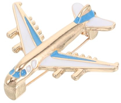 ibasenice Spilla da Bavero Design Unico e Raffinato a Forma di Aereo in Lega di Zinco Accessorio Elegante e Pratico per Donna la Vita Quotidiana e Feste