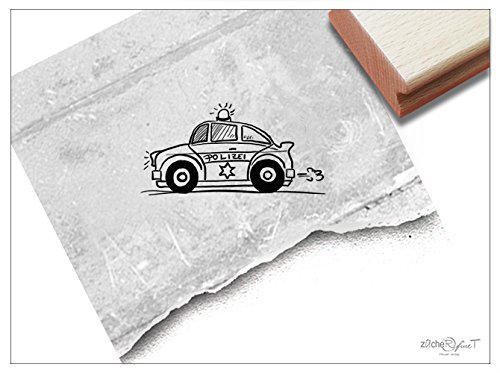 Stempel - Kinderstempel POLIZEI-Auto Funkwagen klein - Bildstempel Geschenk für Kinder - Schule Kita Einschulung Basteln Deko - von zAcheR-fineT