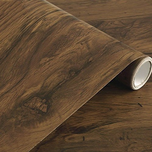 Waddllcor Faux Wood Grain Contact Paper Self Adhesive Vinyl Self Adhesive Shelf Liner Drawer Furniture Countertop Cabinet Sticker 16 x 78.7