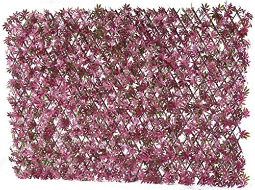 HYGRAD BUILT TO SURVIVE Willow Wood Fence Screen, Expandable Privacy, Purple, Garden Style, Fence Panel