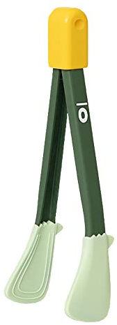 FUYTERY Pinzas de cocina de silicona Resistencia a altas temperaturas Cocinar Asar Alimentos Clip (Verde)