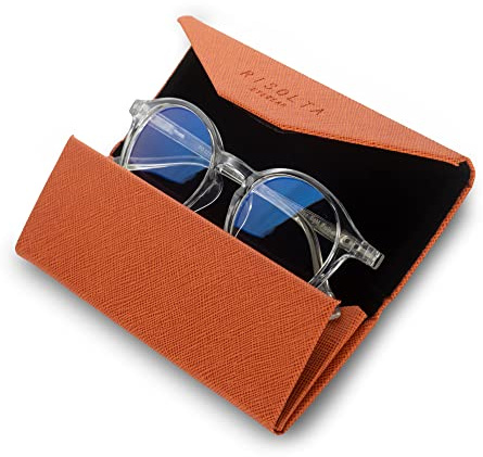 RISOLTA EYEWEAR Clear Round Frame Blue Light Blocking Glasses for Men, Women, Kids, for Reading & Gaming, Anti-Glare, Prevent Migraine and Eye Strain, 141mm x 140mm