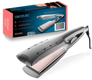 Cecotec Piastra per capelli a piastre larghe Ritualcare 950 Wet&Dry Max Care. 55 W, rivestimento in tormalina ed estratto di avocado, Pro Ionizer, adatto per capelli umidi