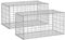 Hillvert HI-WG-130 Gabion Set of 2 - 101 x 51 x 52 cm Galvanised Steel Easy Assembly - Opening: 50 x 100 cm Wire Basket Fence